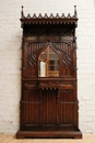Gothic style Hall tree  in Oak, France 19th century