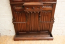 Gothic style Hall tree  in Oak, France 19th century