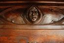 Gothic style Hall tree  in Oak, France 19th century