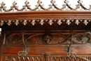 Gothic style Hall tree  in Oak, France 19th century