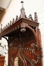 Gothic style Hall tree  in Oak, France 19th century