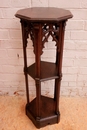 Gothic style Pedestal in Oak, France 19th century