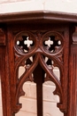 Gothic style Pedestal in Oak, France 19th century