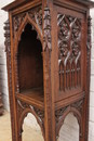Gothic style Pedestal in Oak, France 19th century