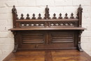 Gothic style Server in Oak, France 19th century