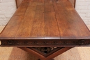 Gothic style Table in Oak, France 19th century