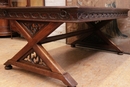 Gothic style Table in Oak, France 19th century