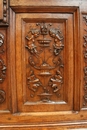 Gothic/renaissance style trunk in Oak, France 19th century