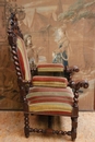 Hunt style Arm chair in Oak, France 19th century