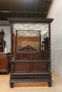 Hunt style Canopy bed in Oak, France 19th century