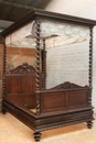 Hunt style Canopy bed in Oak, France 19th century