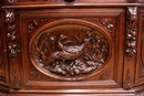 Hunt style Cabinet in Oak, France 19th century