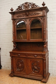 Oak hunt cabinet