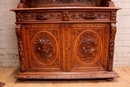 Hunt style Cabinet and server in Oak, France 19th century