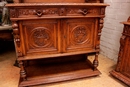 Hunt style Cabinet and server in Oak, France 19th century