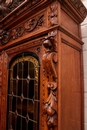 Hunt style Cabinet and server in Oak, France 19th century