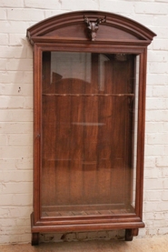 Oak hunt gun wall cabinet