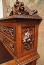 Hunt style Desk in Oak, France 19th century