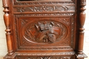 Hunt style Bookcase in Oak, France 19th century