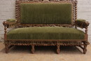 Hunt style Sofa in Oak, France 19th century