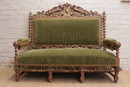 Hunt style Sofa in Oak, France 19th century