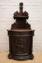 Hunt style Corner cabinet in Oak, France 19th century