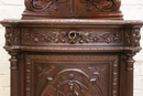 Hunt style Corner cabinet in Oak, France 19th century