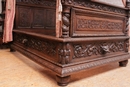 Hunt style Canopy bed in Oak, France 19th century