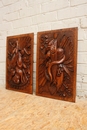 Hunt style Wall panels in Oak, France 19th century