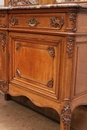 Louis XV style Server in oak and marble, Belgium 19th century