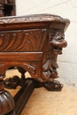 Renaissance style Desk in Oak, Belgium 19th century