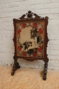 Renaissance style Fire screen in Oak, France 19th century