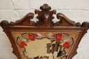 Renaissance style Fire screen in Oak, France 19th century