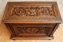 Renaissance style Trunk in Oak, France 19th century
