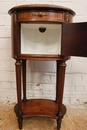 Louis XVI style Nightstand in mahogany and bronze, France 1900