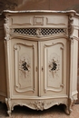 Louis XV style Radiator cover in paint wood and merble, France 19th century