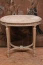 Louis XVI style Table in paint wood and marble, France 19th century