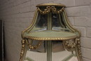 Louis XVI style Corner cabinet in paint wood, France 19th century