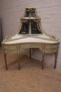 Louis XVI style Corner cabinet in paint wood, France 19th century