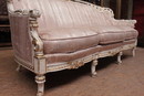 style Sofa in paint wood, France 1900