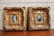 Pair 18 century Louis XV pastels