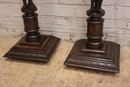 Breton style Pedestals in chestnut, France 1900