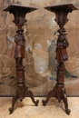 Breton style Pedestal in Oak, France 1900