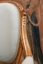 Louis XVI style Arm chairs in gilt wood, France 19th century