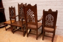 Gothic style Seats in Oak, France 19th century