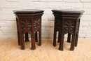 Gothic style Side table in Oak, France 19th century