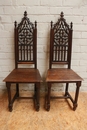 Gothic style Seats in Oak, France 19th century