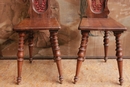 Gothic style Chairs in Walnut, France 19th century