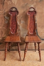 Gothic style Chairs in Walnut, France 19th century