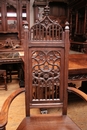 Gothic style Arm chairs in Oak, France 19th century